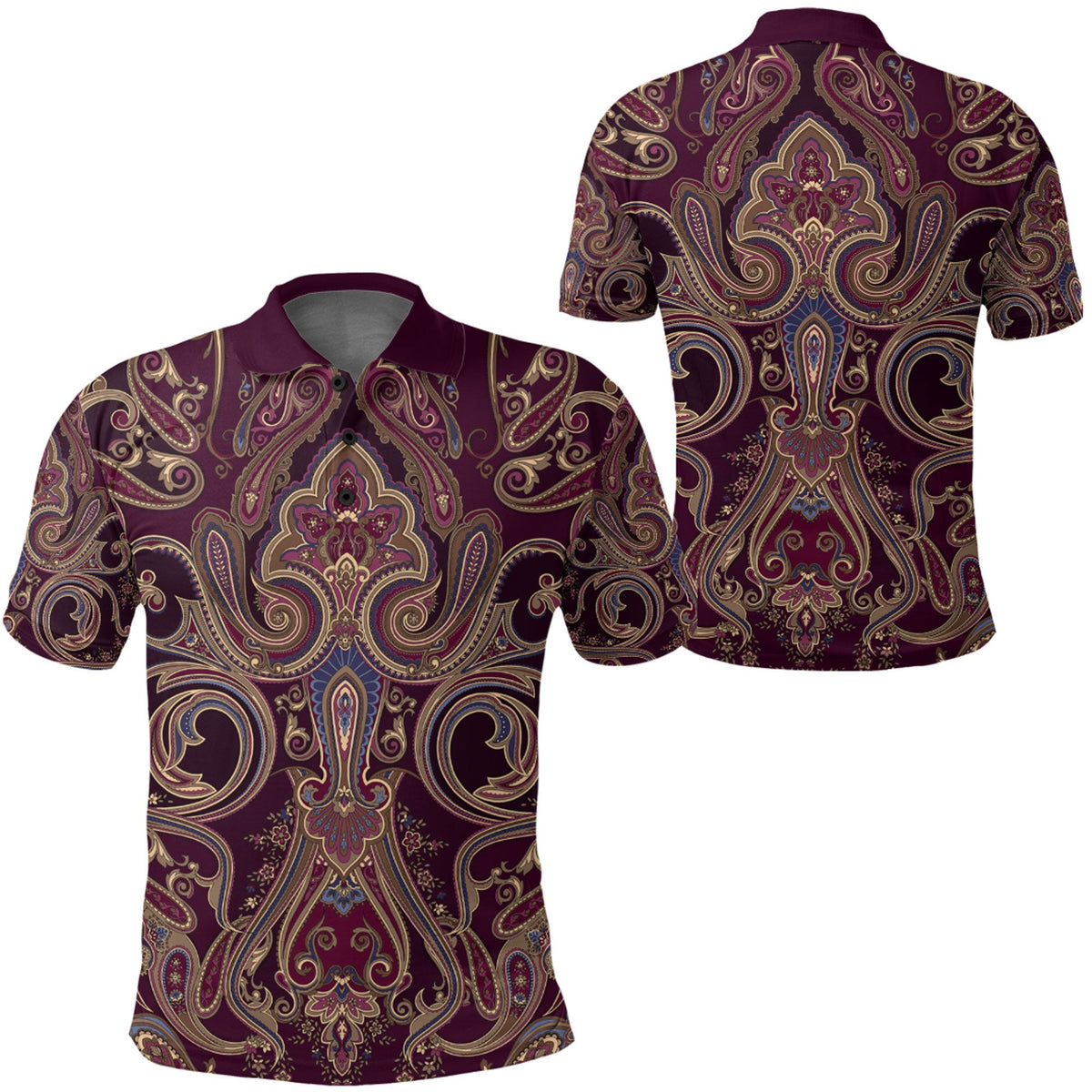 Paisley Polo Shirt Bandana Pattern Seamless Ver.210 RLT13 - Wonder Print Shop