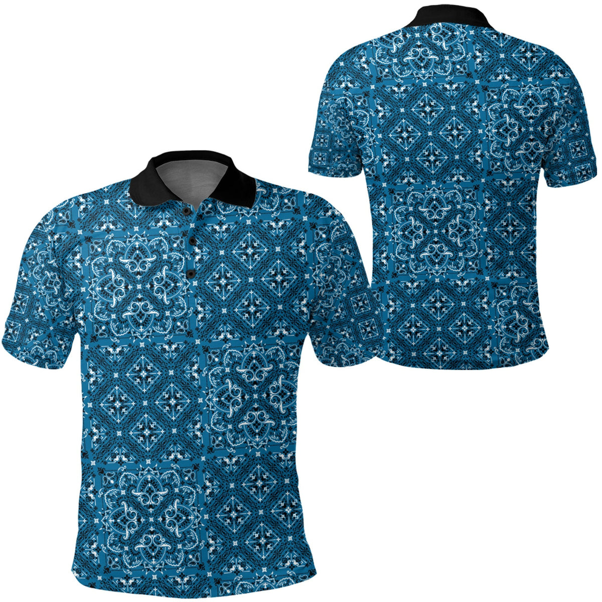Paisley Polo Shirt Bandana Pattern Seamless Ver.193 RLT13 - Wonder Print Shop