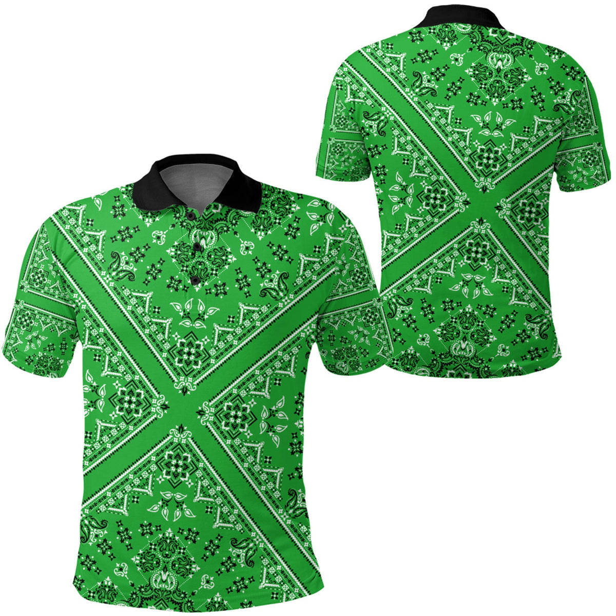 Paisley Polo Shirt Bandana Pattern Seamless Ver.153 RLT13 - Wonder Print Shop