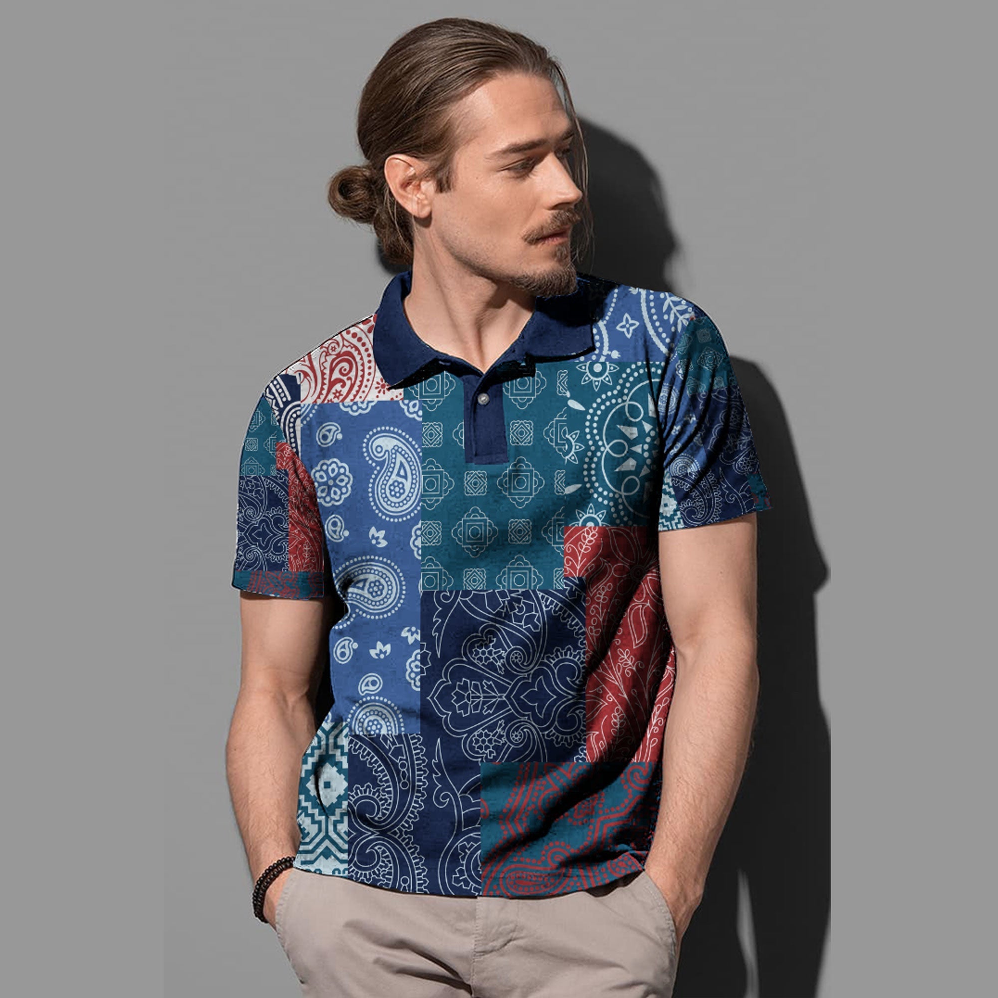 Paisley Polo Shirt Bandana Pattern Seamless Ver.176 RLT13 - Wonder Print Shop