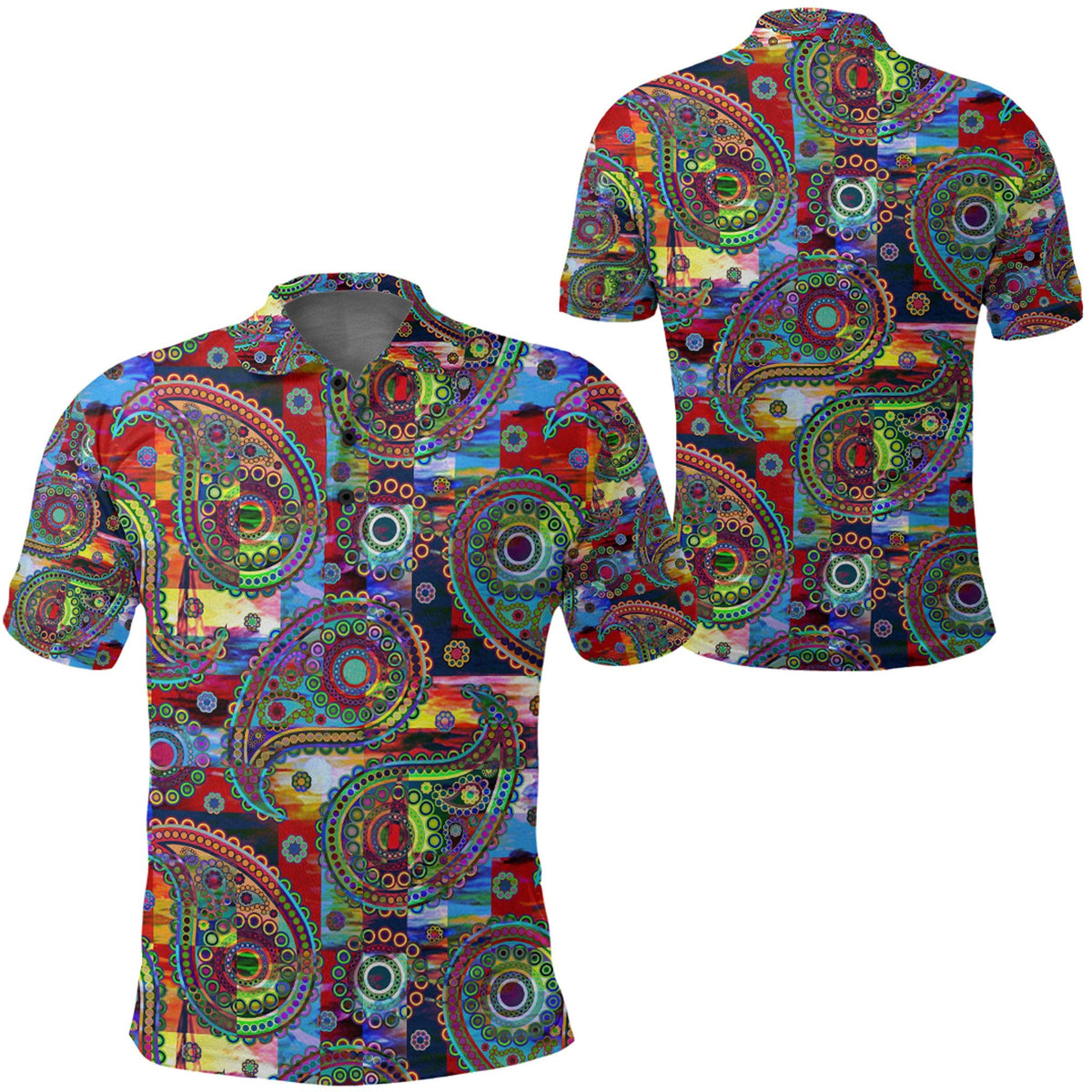 Paisley Polo Shirt Bandana Pattern Seamless Ver.167 RLT13 - Wonder Print Shop