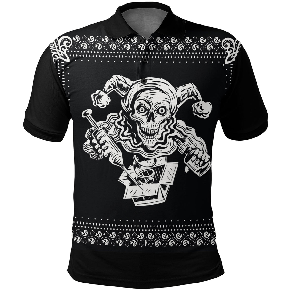 Paisley Bandana Pattern Joker Polo Shirt RLT13 - Wonder Print Shop