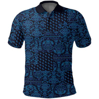 Paisley Bandana Pattern Seamless Blue Polo Shirt Ver.02 RLT13 - Wonder Print Shop