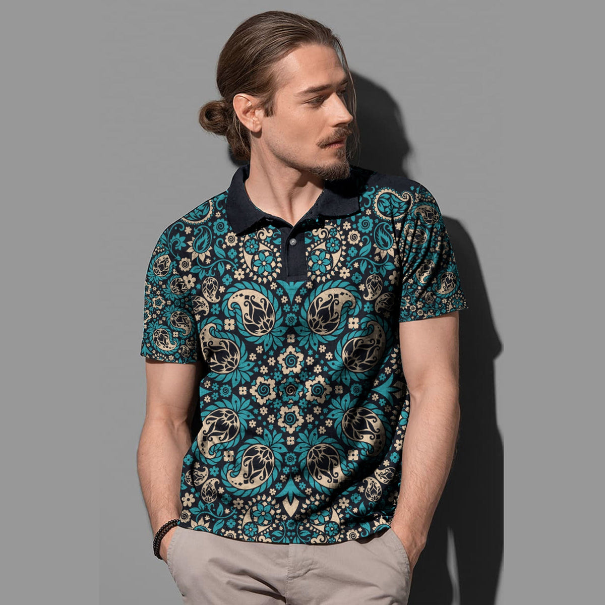 Paisley Polo Shirt Bandana Pattern Seamless 187 RLT13 - Wonder Print Shop