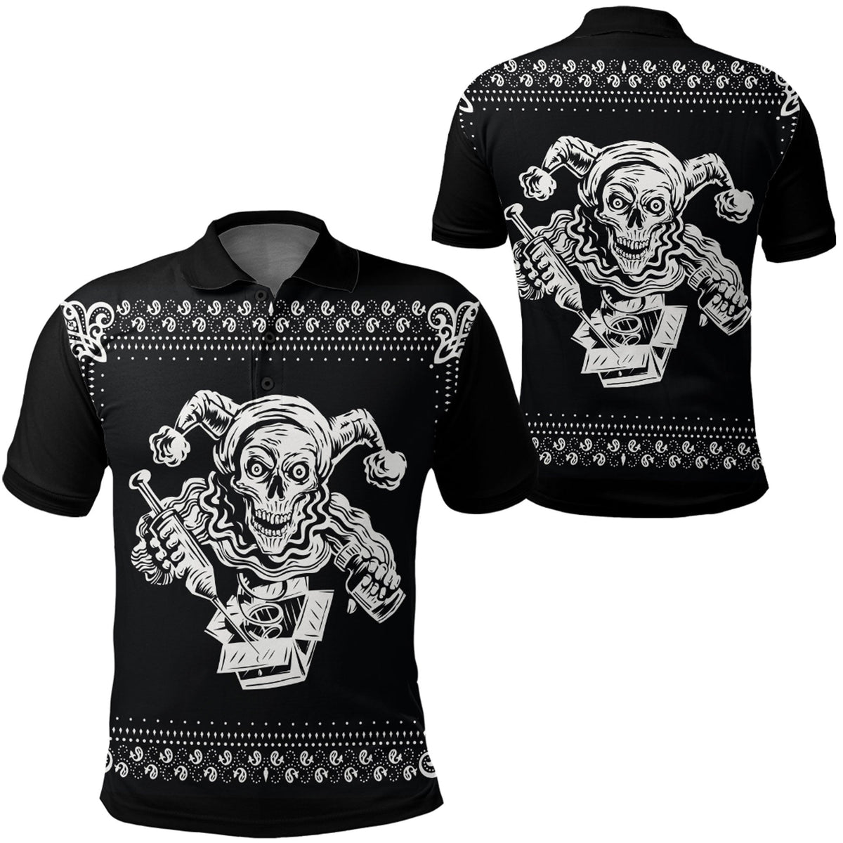 Paisley Bandana Pattern Joker Polo Shirt RLT13 - Wonder Print Shop