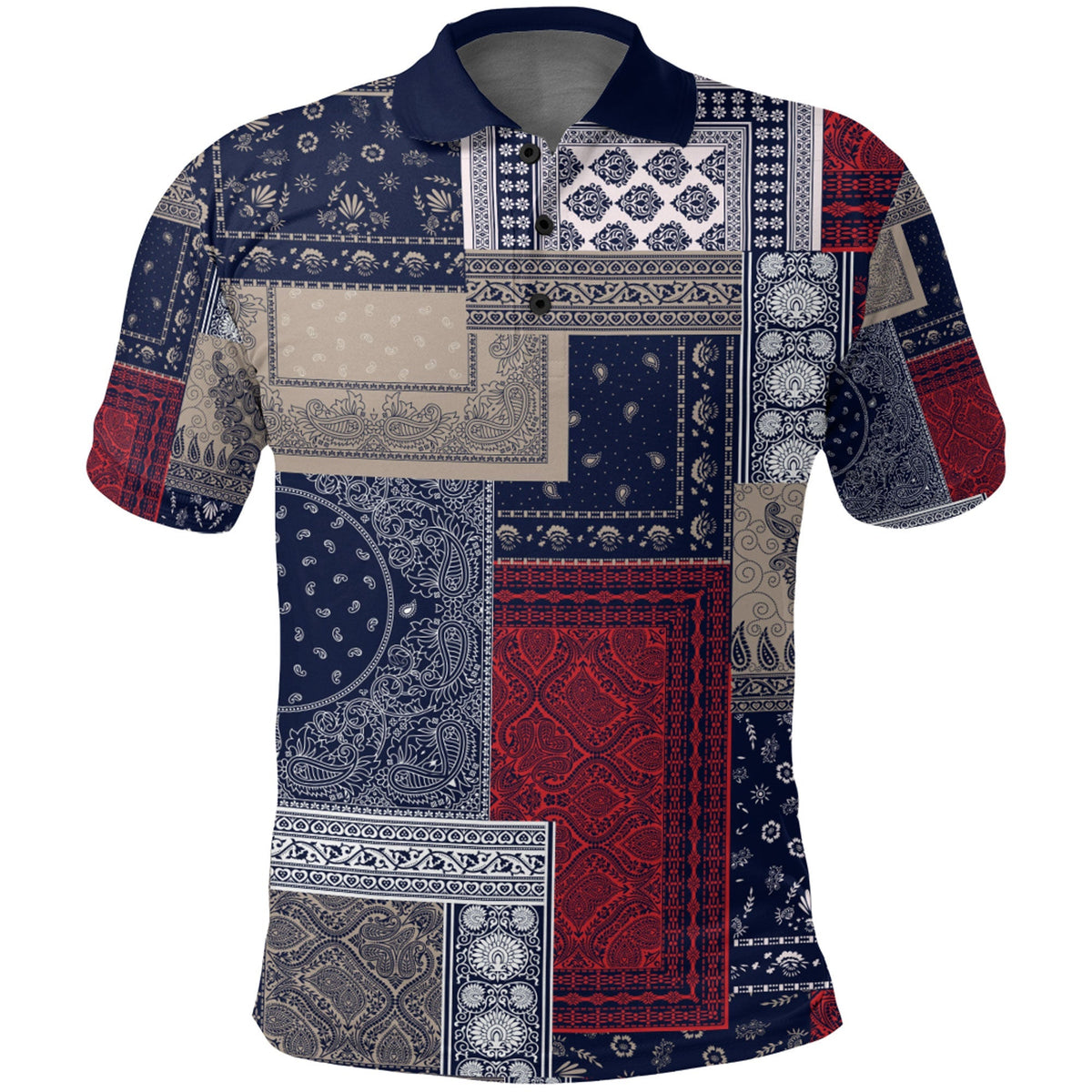 Paisley Polo Shirt Bandana Pattern Seamless Ver.173 RLT13 - Wonder Print Shop