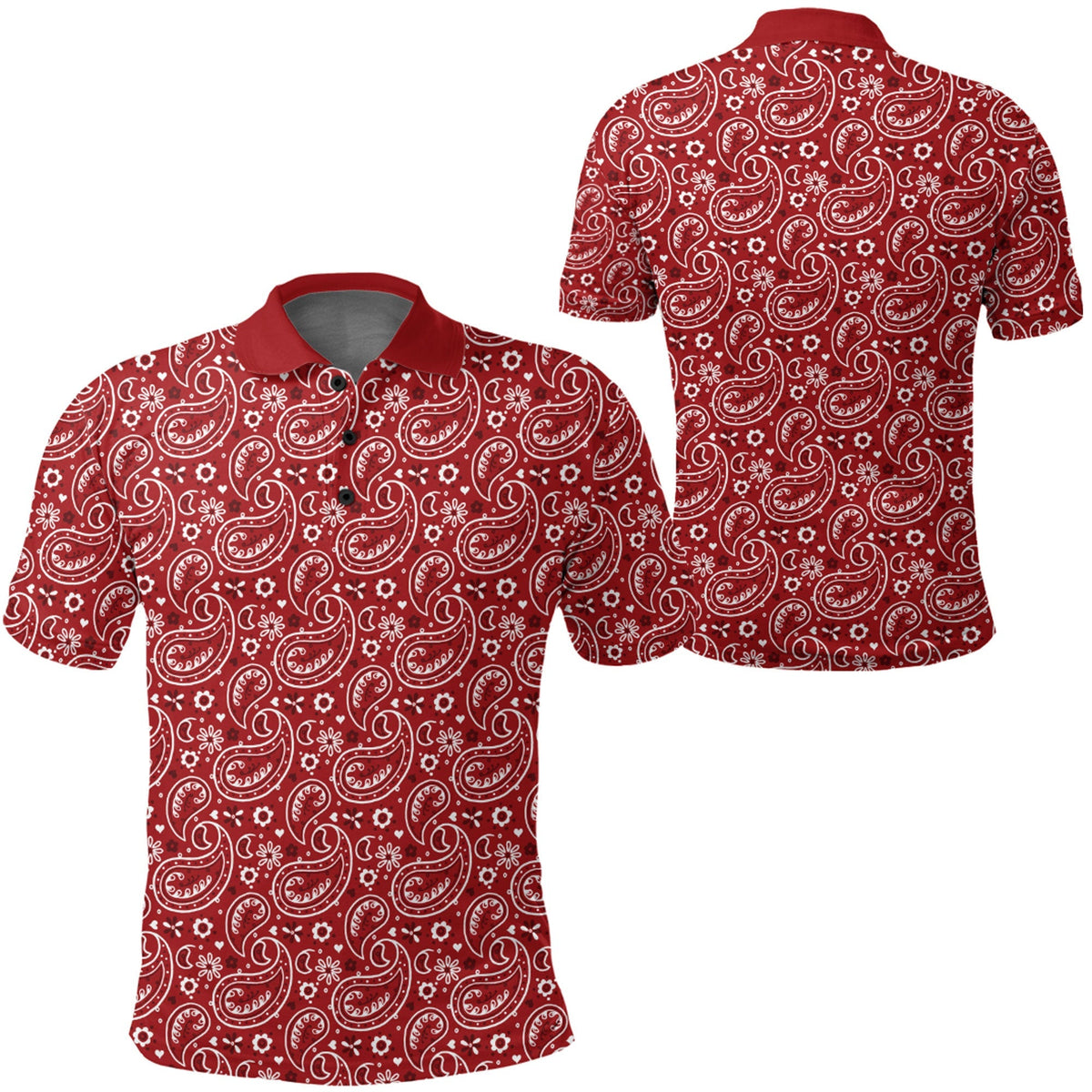 Paisley Polo Shirt Bandana Pattern Seamless Ver.163 RLT13 - Wonder Print Shop