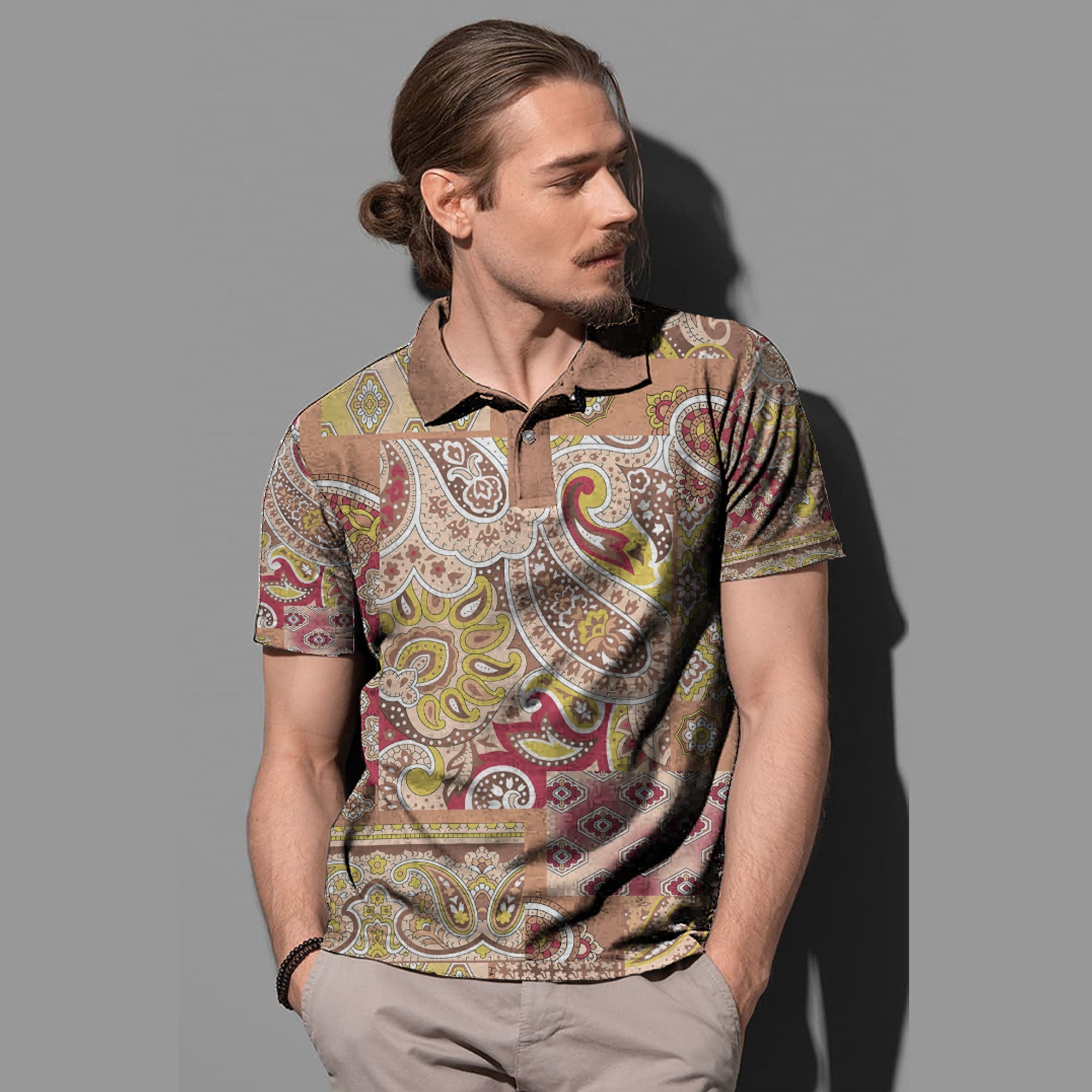 Paisley Polo Shirt Bandana Pattern Seamless 188 RLT13 - Wonder Print Shop