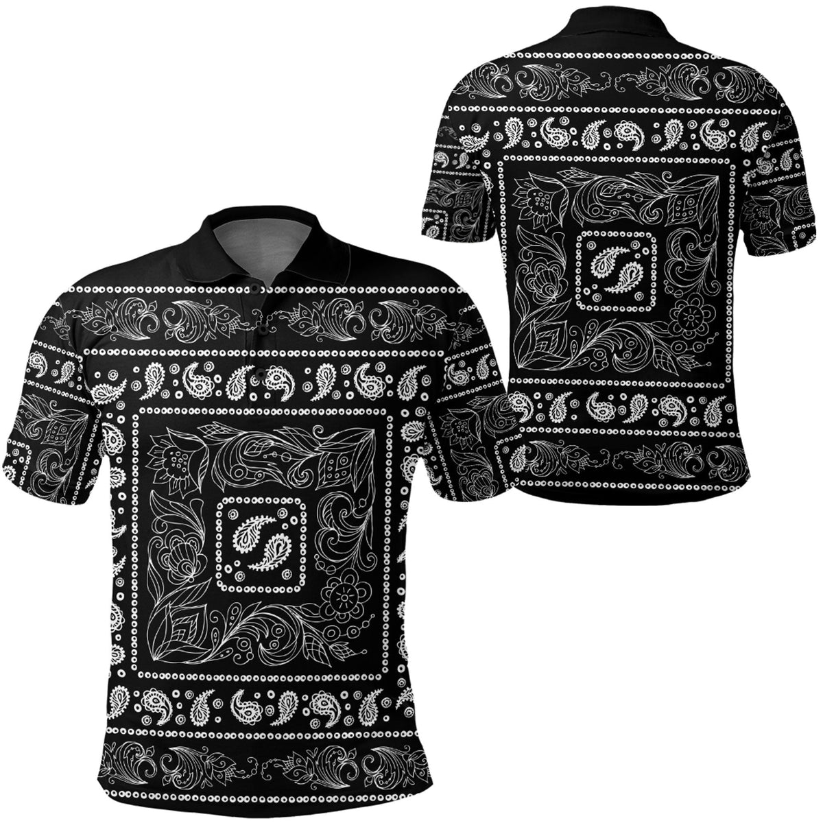 Paisley Polo Shirt Bandana Pattern Seamless Ver.174 RLT13 - Wonder Print Shop