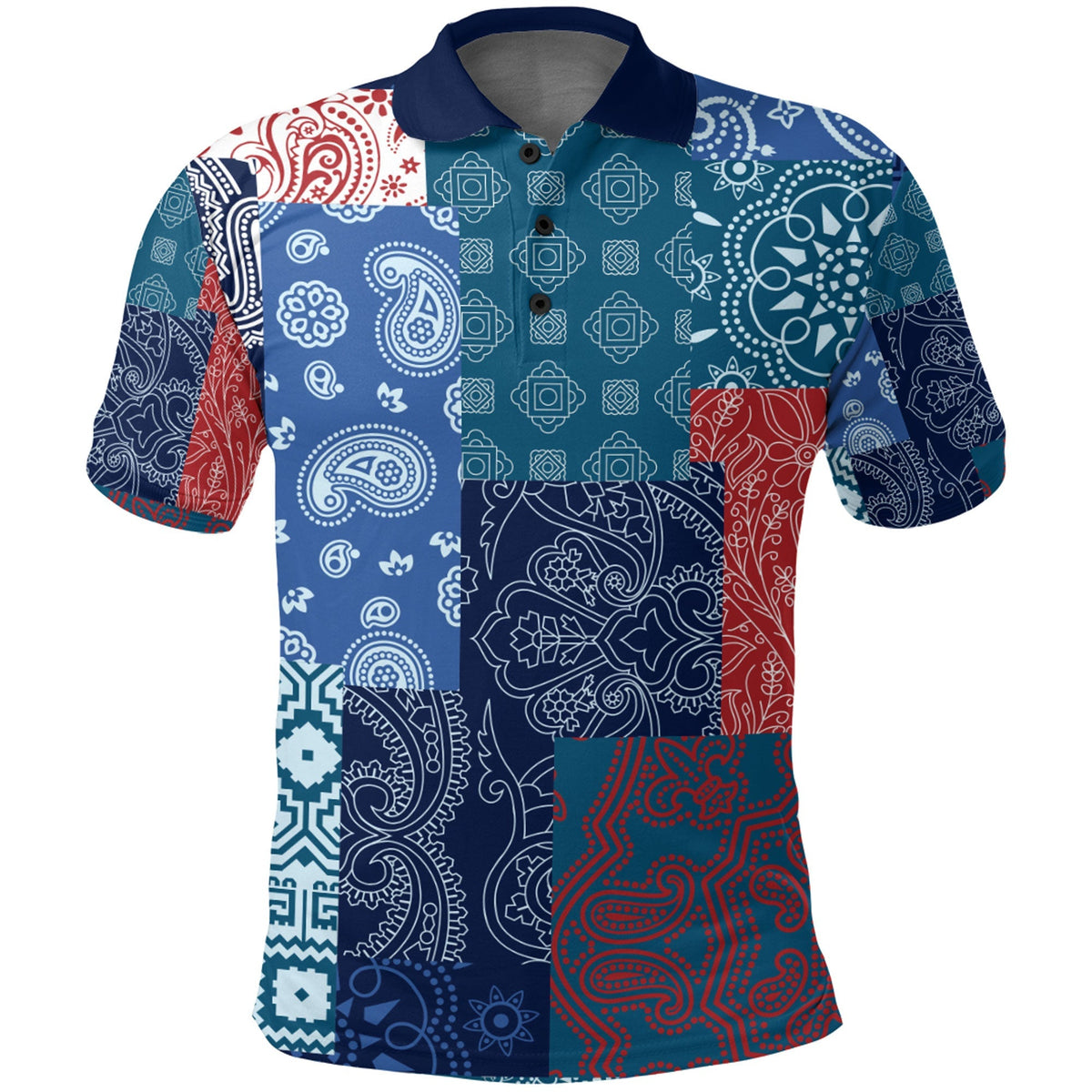 Paisley Polo Shirt Bandana Pattern Seamless Ver.176 RLT13 - Wonder Print Shop