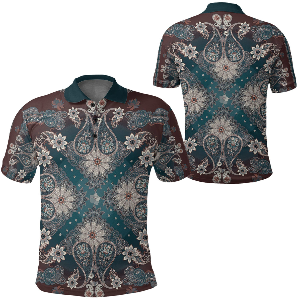 Paisley Polo Shirt Bandana Pattern Seamless Ver.146 RLT13 - Wonder Print Shop
