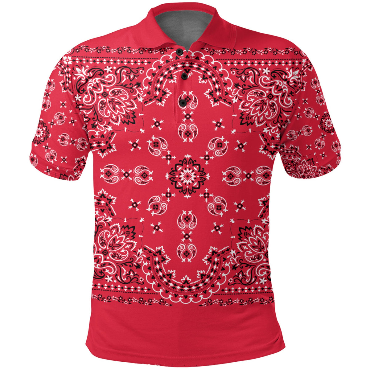 Paisley Polo Shirt Bandana Pattern Seamless Ver.151 RLT13 - Wonder Print Shop