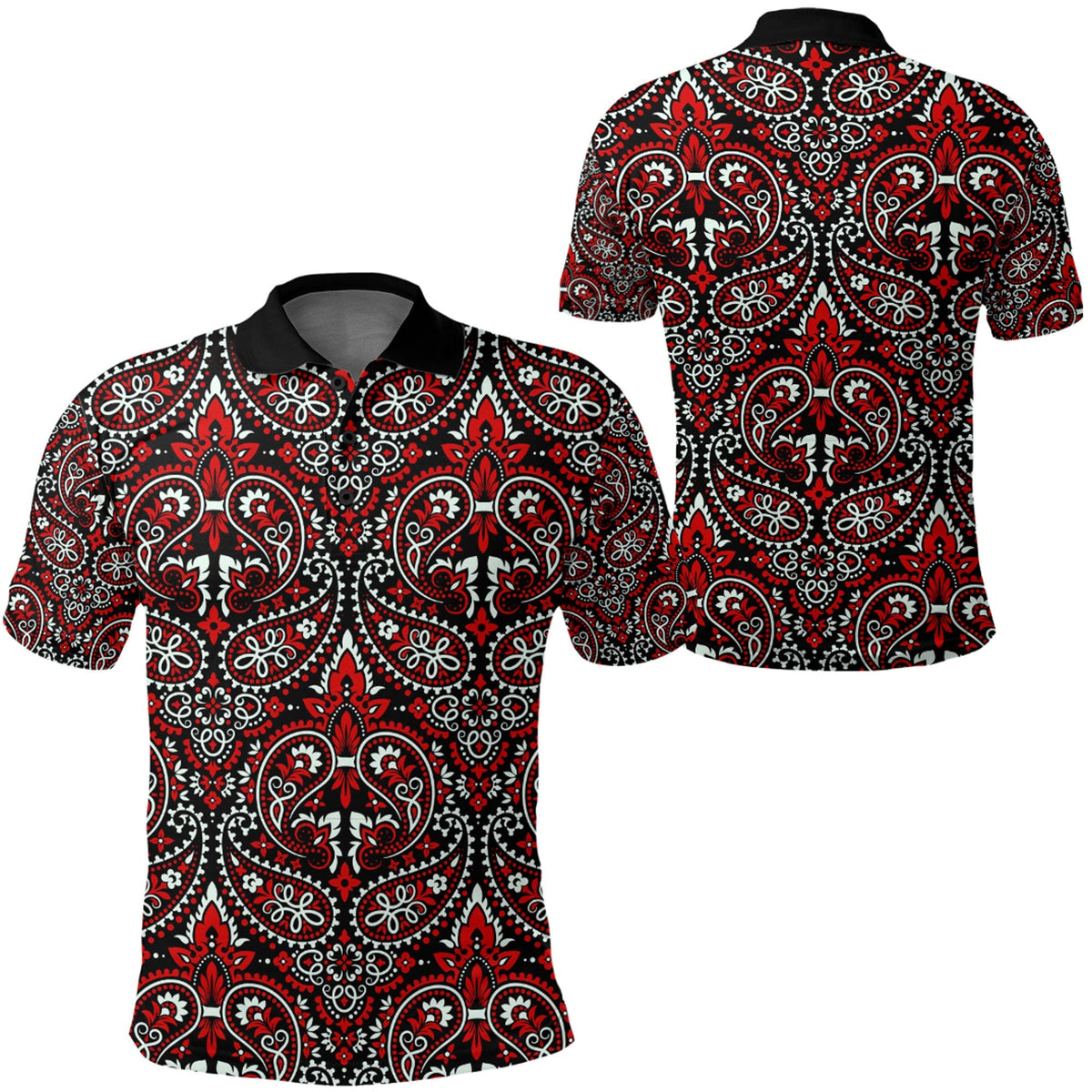 Paisley Polo Shirt Bandana Pattern Seamless Ver.136 RLT13 - Wonder Print Shop