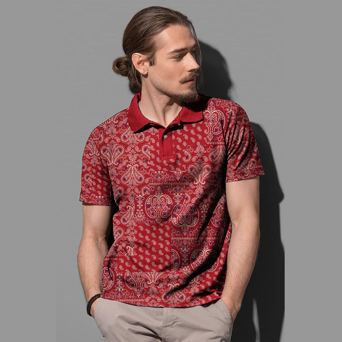 Paisley Polo Shirt Bandana Pattern Seamless Ver.145 RLT13 - Wonder Print Shop