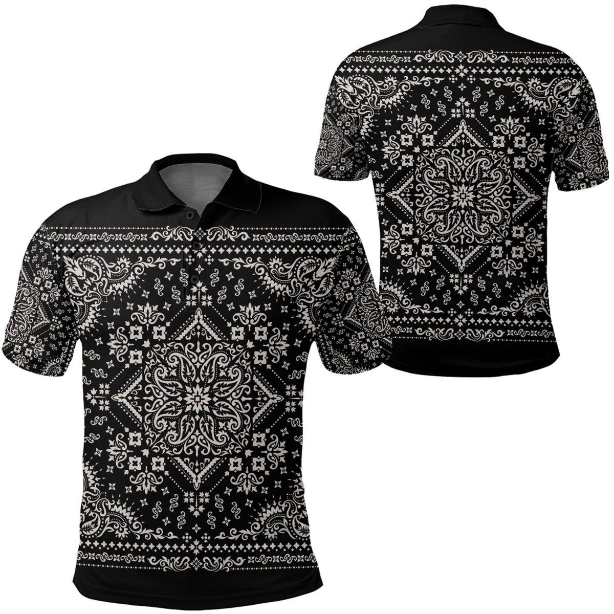 Paisley Polo Shirt Bandana Pattern Seamless Ver.120 RLT13 - Wonder Print Shop