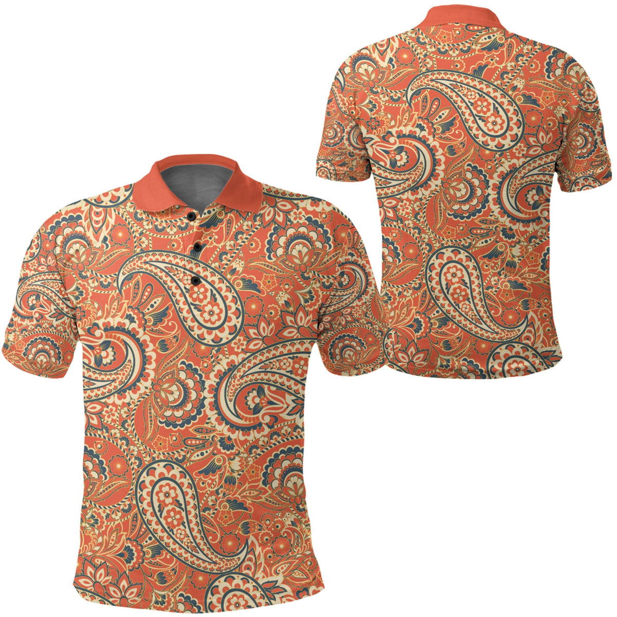 Paisley Polo Shirt Bandana Pattern Seamless Ver.123 RLT13 - Wonder Print Shop