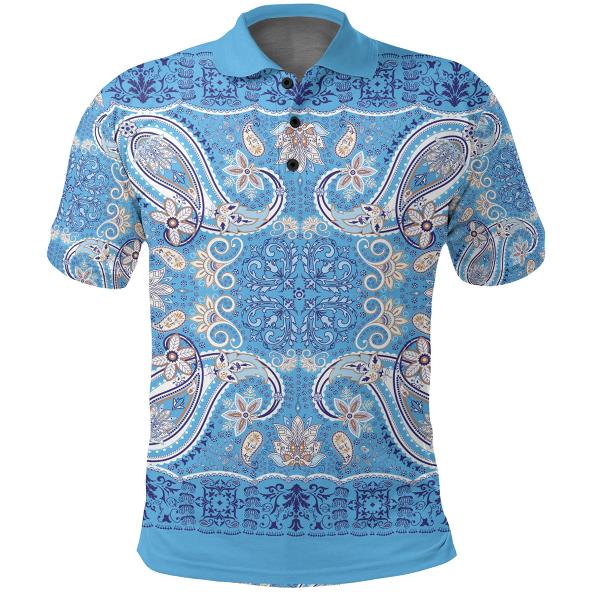 Paisley Polo Shirt Bandana Pattern Seamless Ver.175 RLT13 - Wonder Print Shop