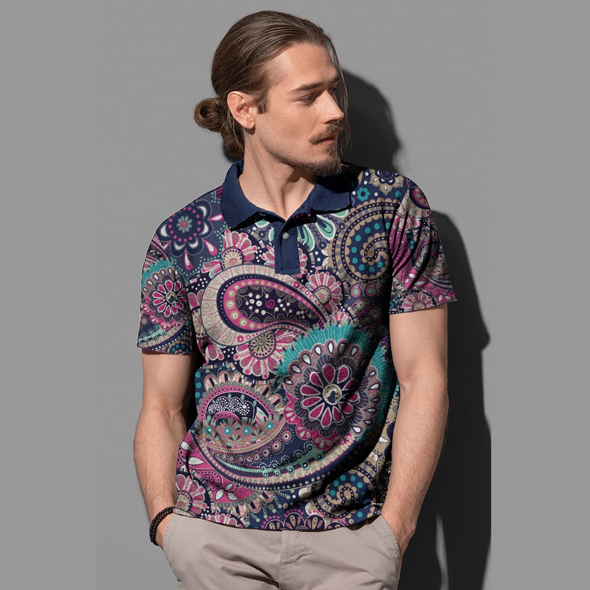 Paisley Polo Shirt Bandana Pattern Seamless Ver.131 RLT13 - Wonder Print Shop