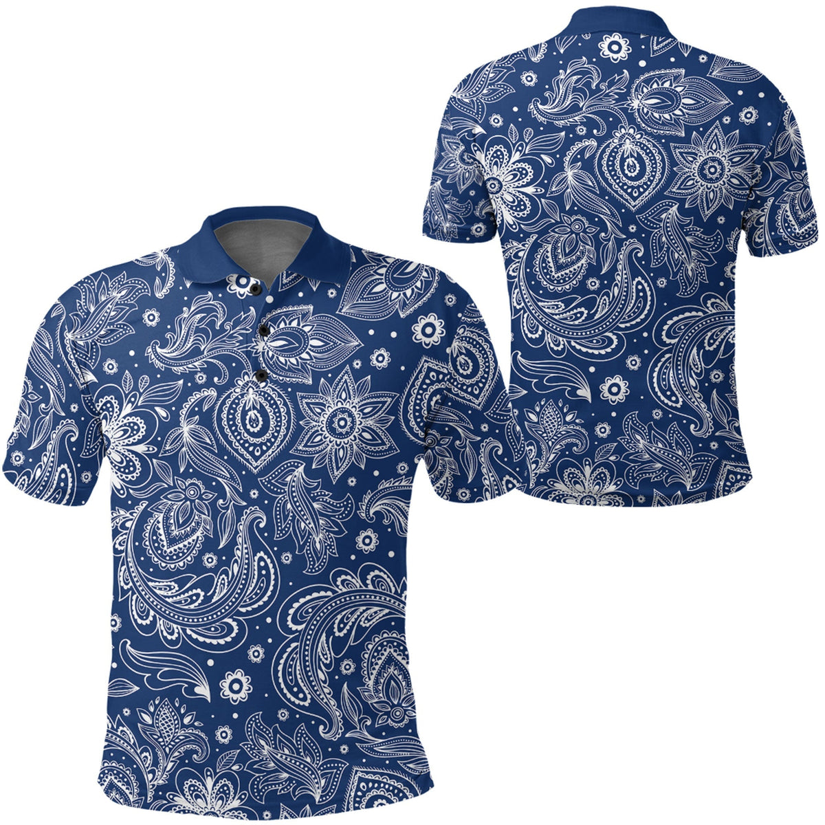 Paisley Polo Shirt Bandana Pattern Seamless Ver.180 RLT13 - Wonder Print Shop