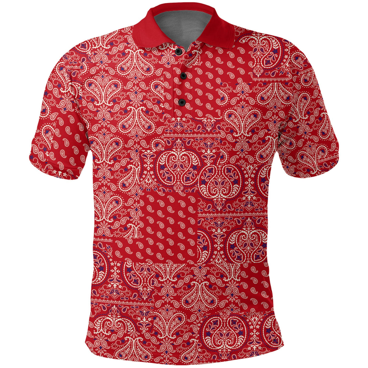 Paisley Polo Shirt Bandana Pattern Seamless Ver.145 RLT13 - Wonder Print Shop