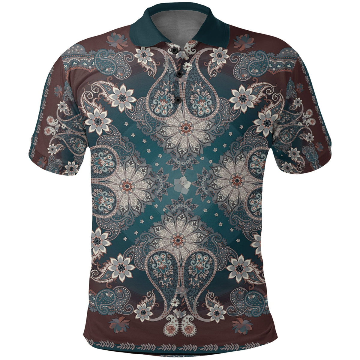 Paisley Polo Shirt Bandana Pattern Seamless Ver.146 RLT13 - Wonder Print Shop
