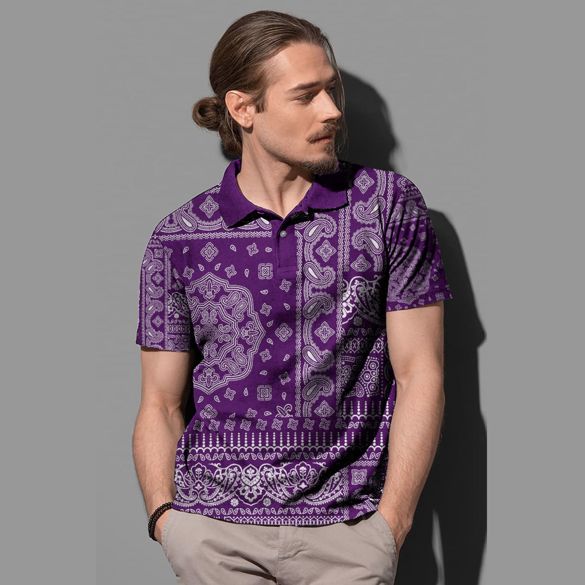 Paisley Polo Shirt Bandana Pattern Seamless Ver.133 RLT13 - Wonder Print Shop