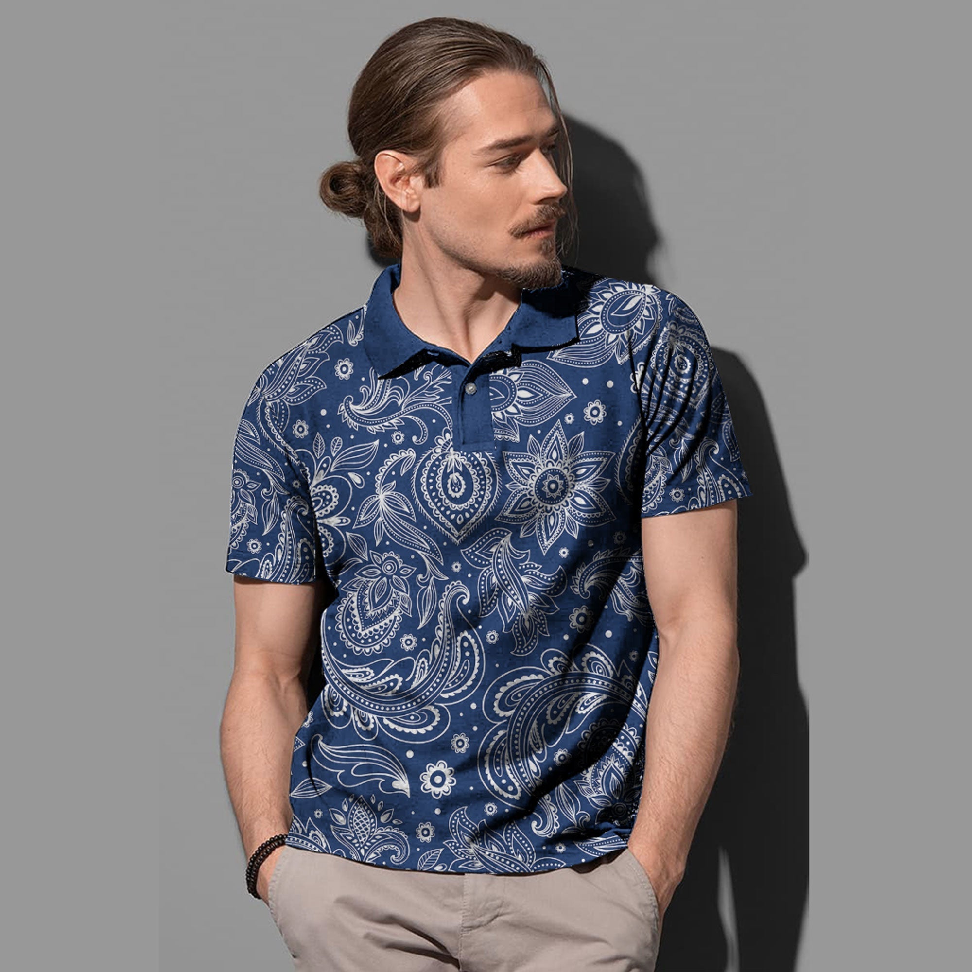 Paisley Polo Shirt Bandana Pattern Seamless Ver.180 RLT13 - Wonder Print Shop