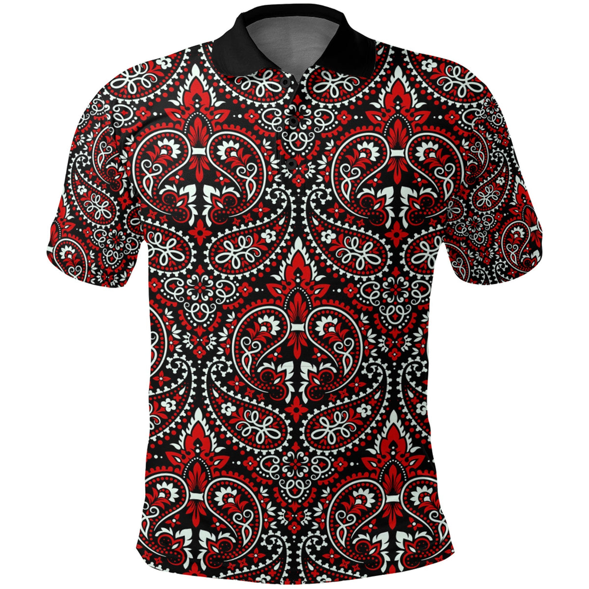 Paisley Polo Shirt Bandana Pattern Seamless Ver.136 RLT13 - Wonder Print Shop