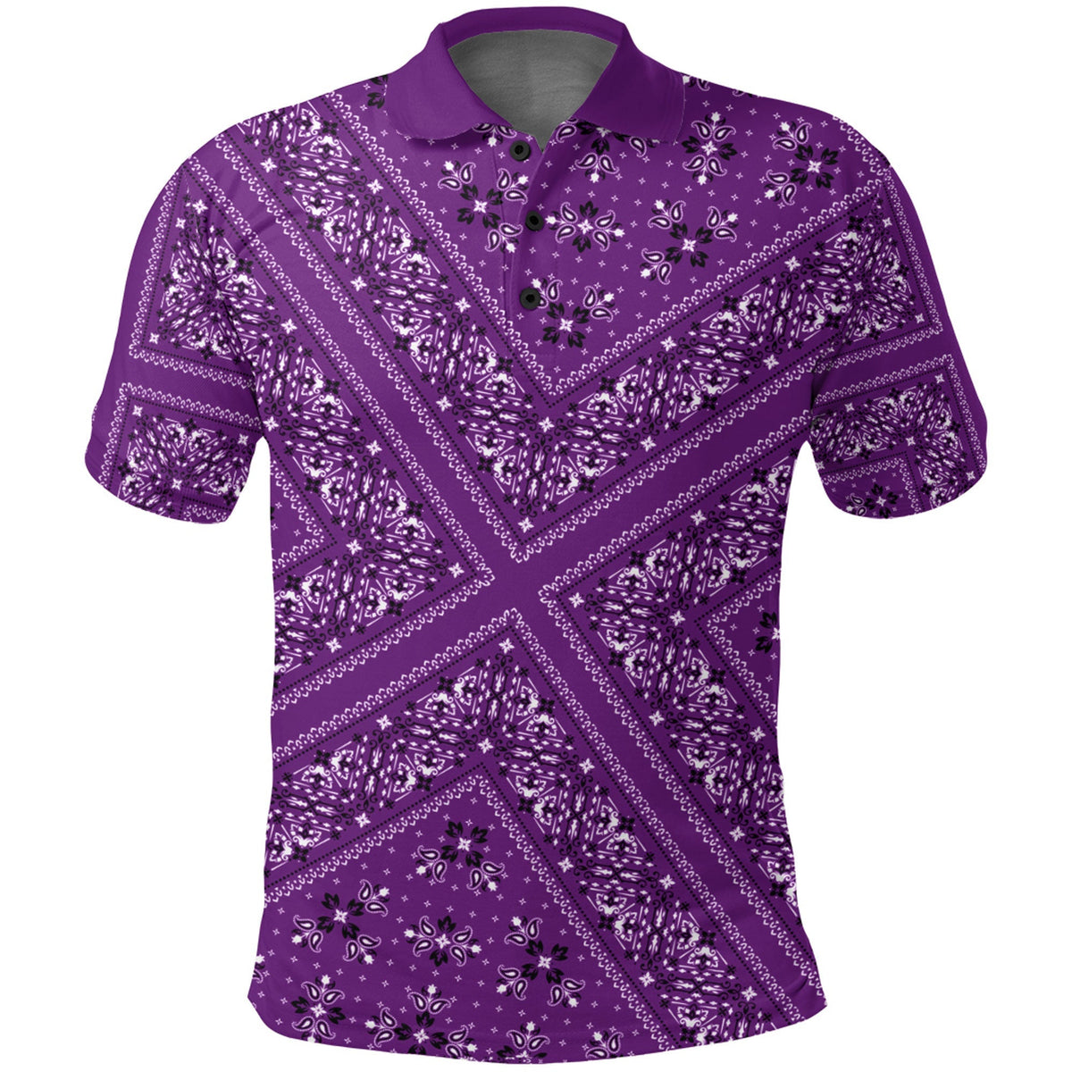 Paisley Polo Shirt Bandana Pattern Seamless Ver.134 RLT13 - Wonder Print Shop