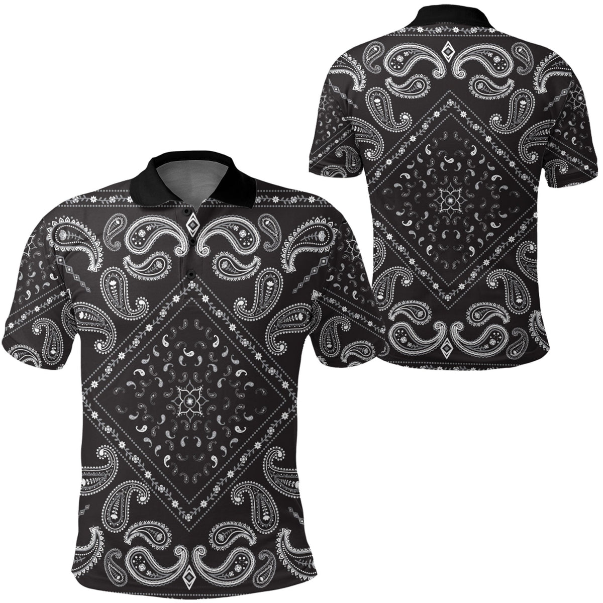 Paisley Polo Shirt Bandana Pattern Seamless Ver.158 RLT13 - Wonder Print Shop
