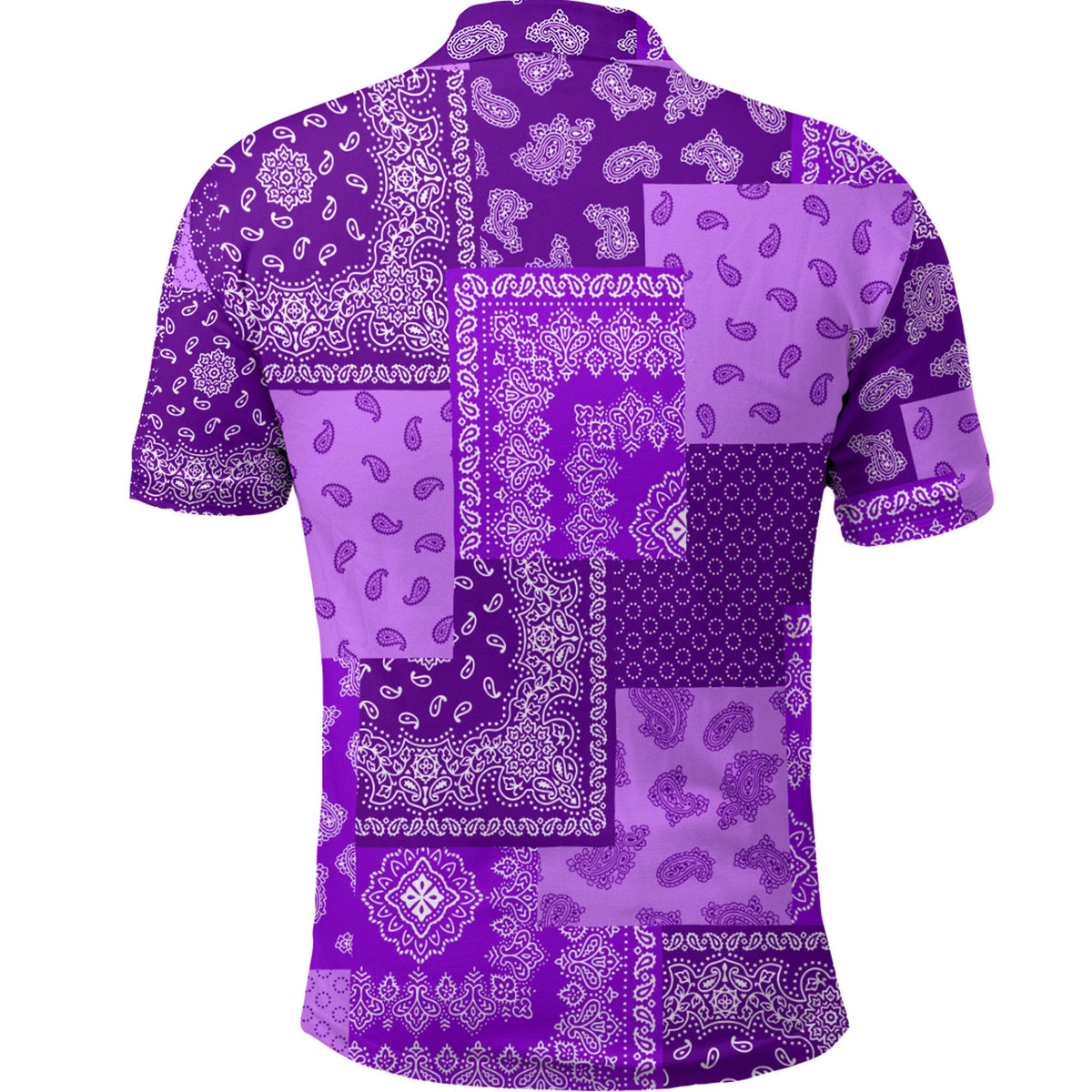 Paisley Bandana Pattern Seamless Purple Polo Shirt Ver.02 RLT13 - Wonder Print Shop