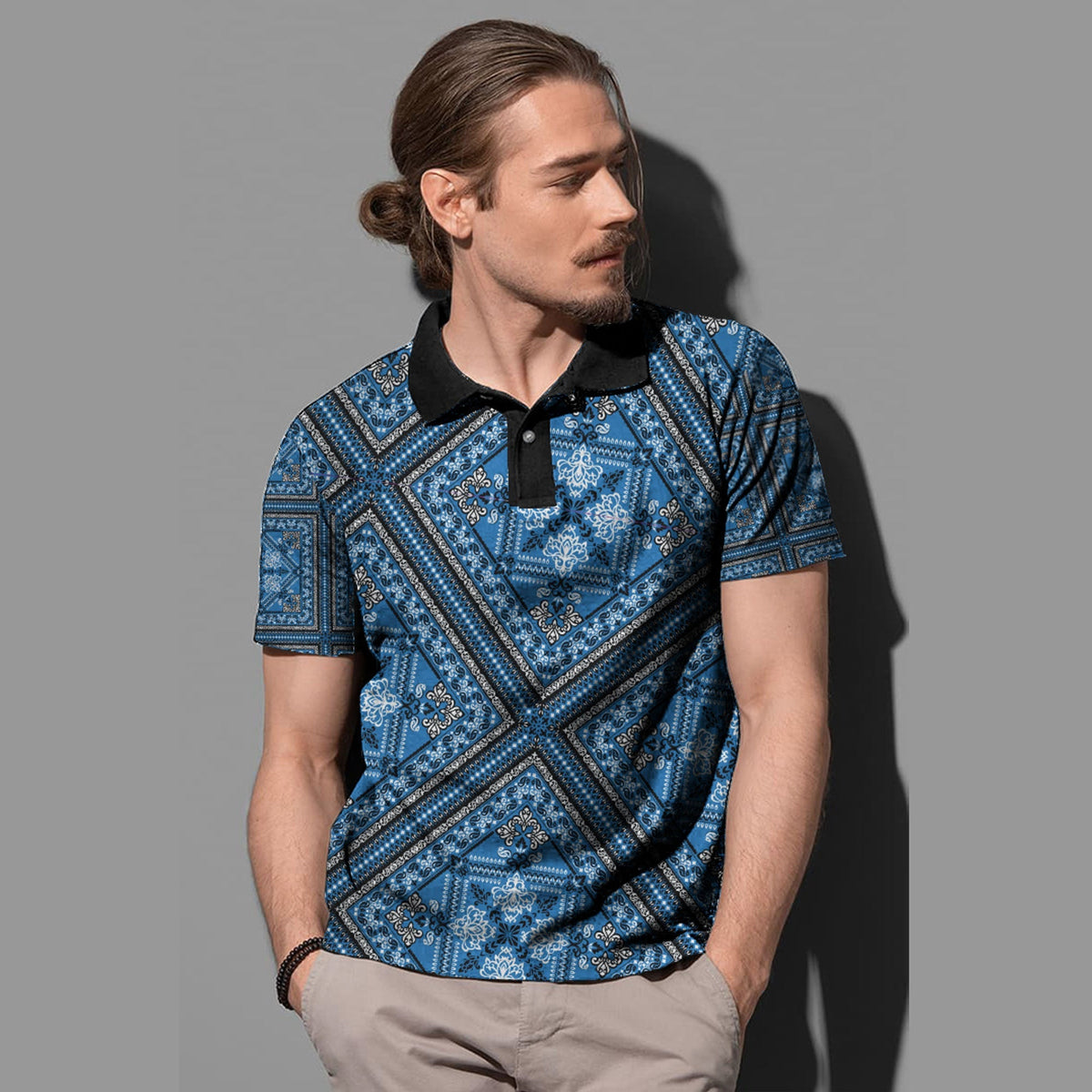 Paisley Polo Shirt Bandana Pattern Seamless Ver.157 RLT13 - Wonder Print Shop