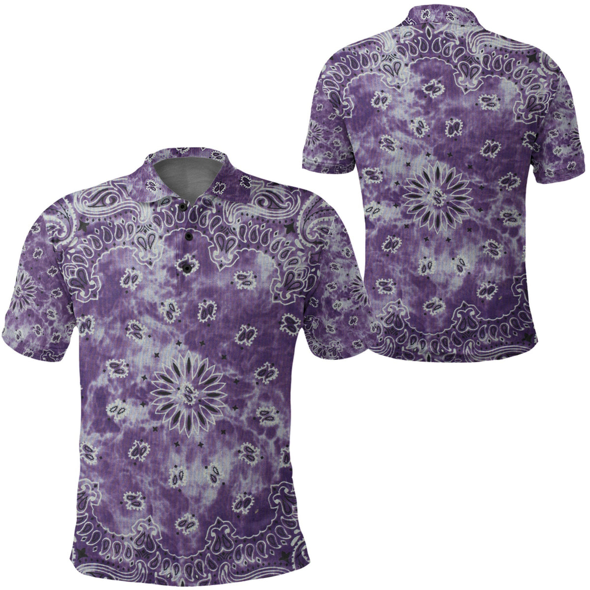 Paisley Polo Shirt Bandana Pattern Seamless Ver.155 RLT13 - Wonder Print Shop