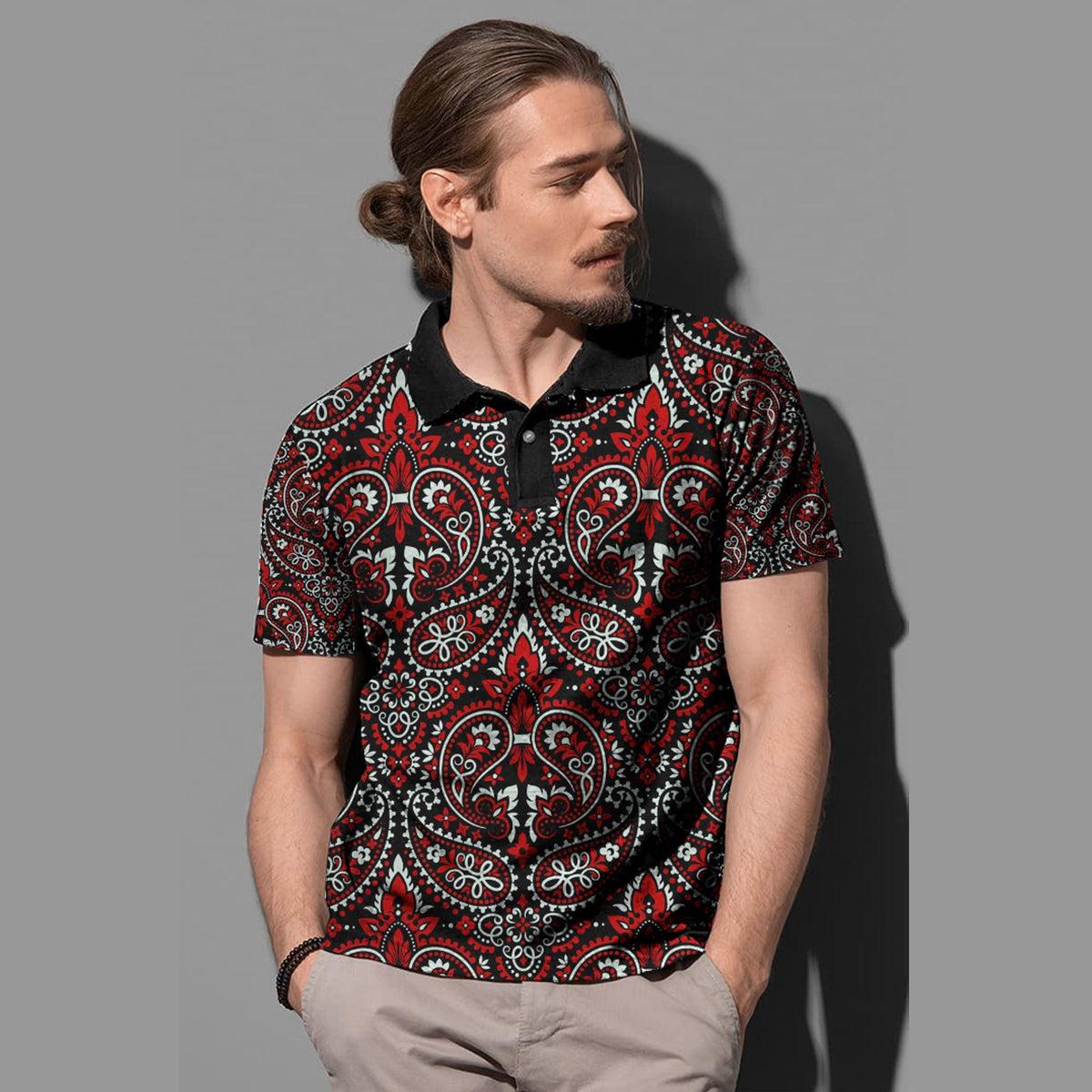 Paisley Polo Shirt Bandana Pattern Seamless Ver.136 RLT13 - Wonder Print Shop