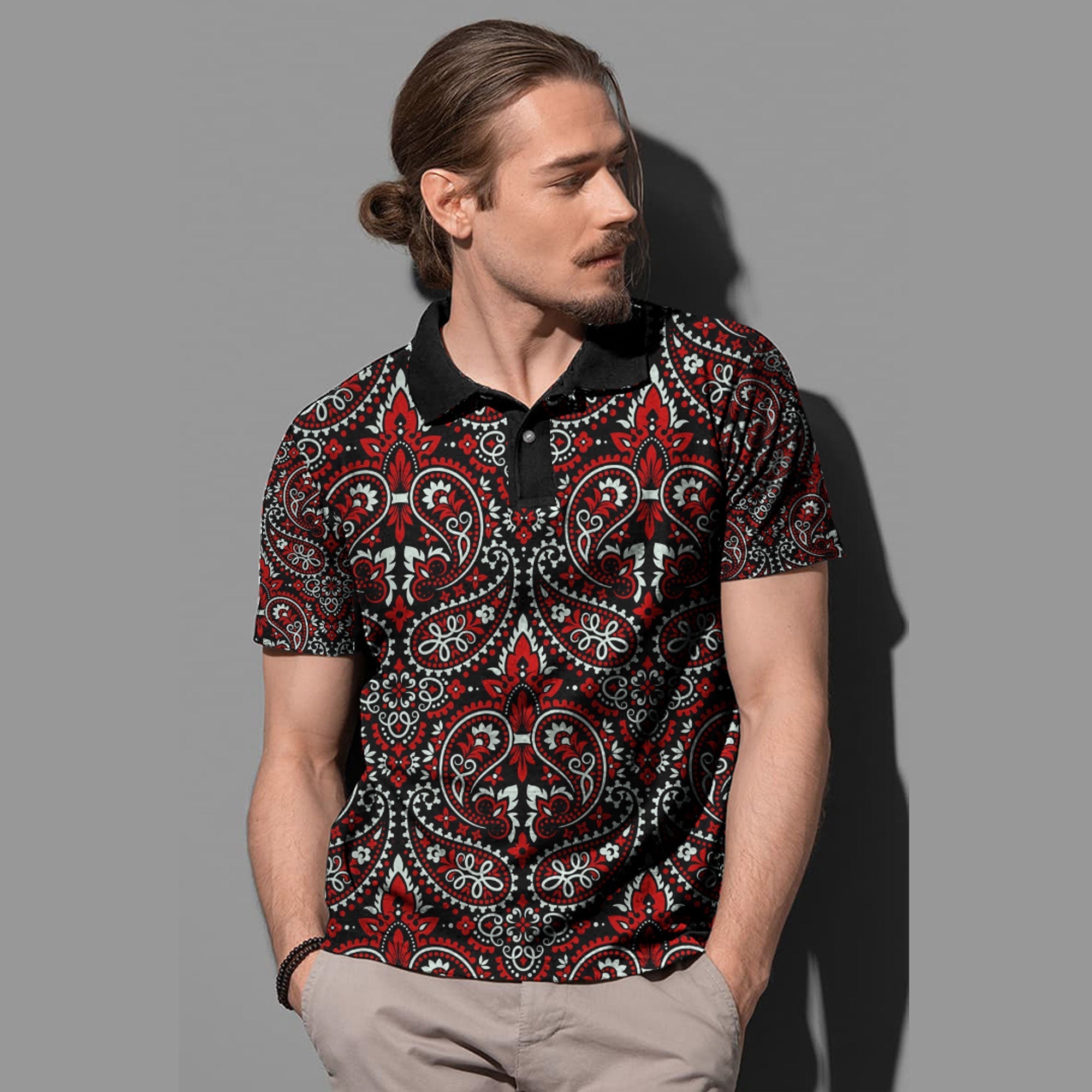 Paisley Polo Shirt Bandana Pattern Seamless Ver.136 RLT13 - Wonder Print Shop