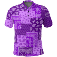 Paisley Bandana Pattern Seamless Purple Polo Shirt Ver.02 RLT13 - Wonder Print Shop