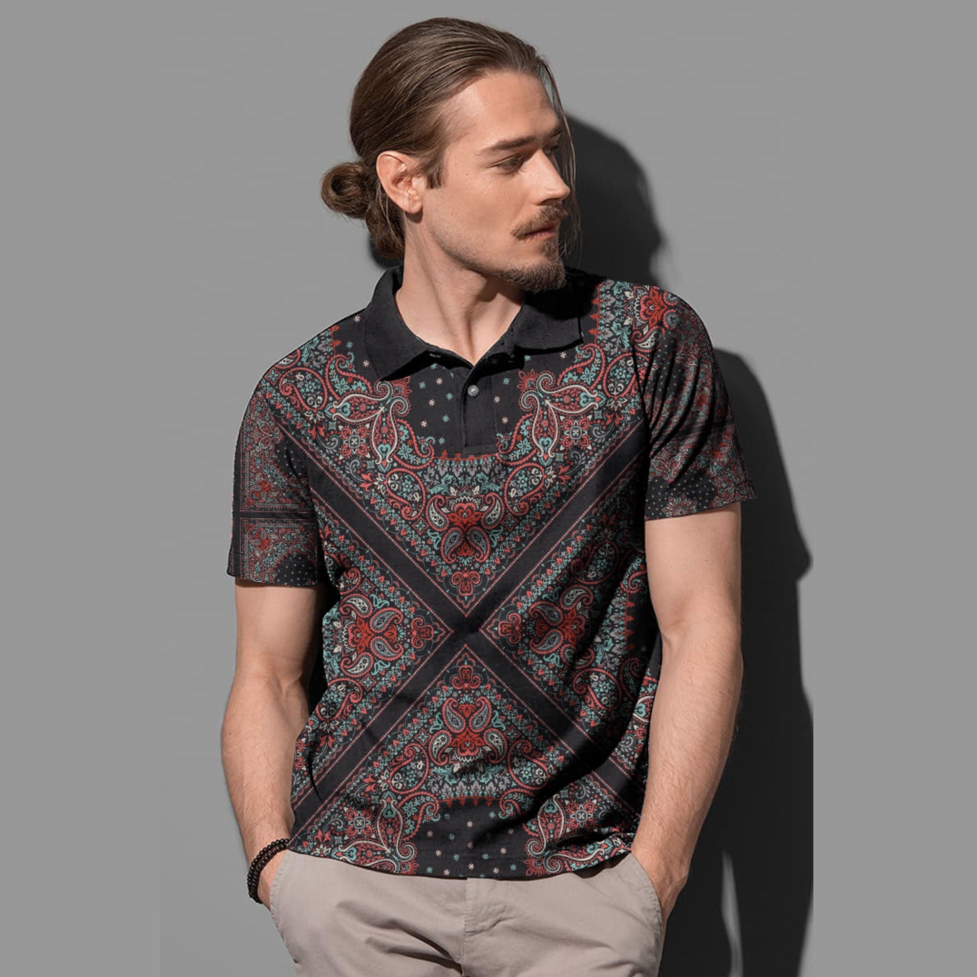 Paisley Polo Shirt Bandana Pattern Seamless Ver.115 RLT13 - Wonder Print Shop