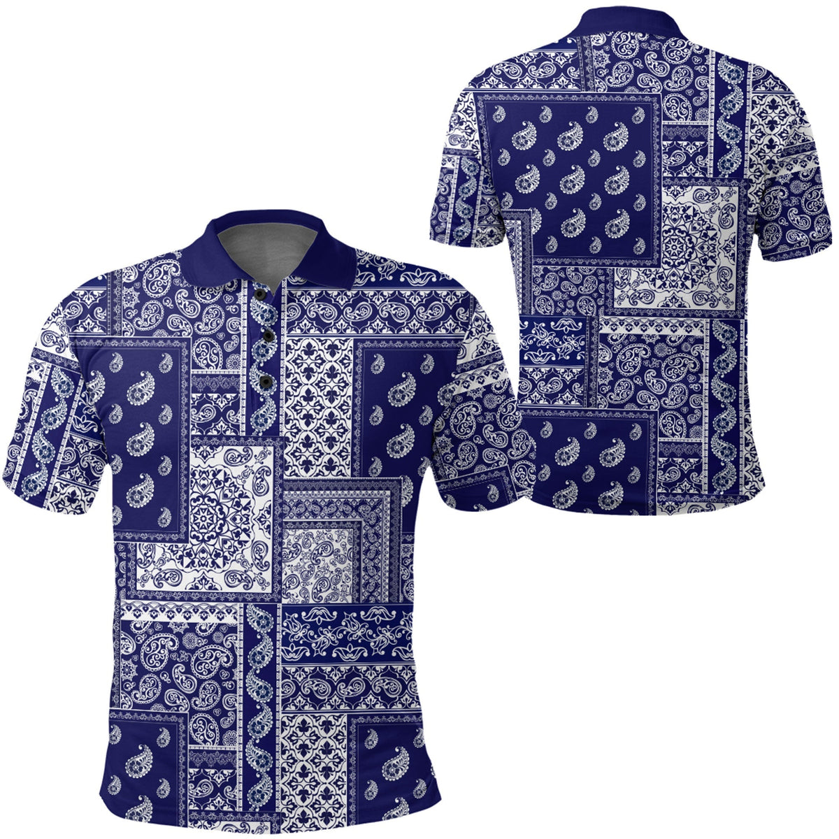 Paisley Polo Shirt Bandana Pattern Seamless Ver.94 RLT13 - Wonder Print Shop