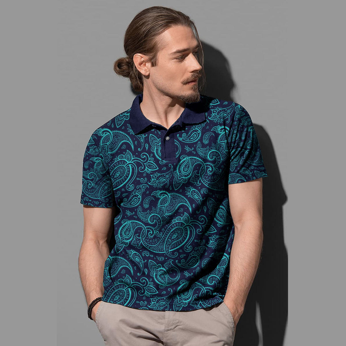 Paisley Polo Shirt Bandana Pattern Seamless Ver.100 RLT13 - Wonder Print Shop