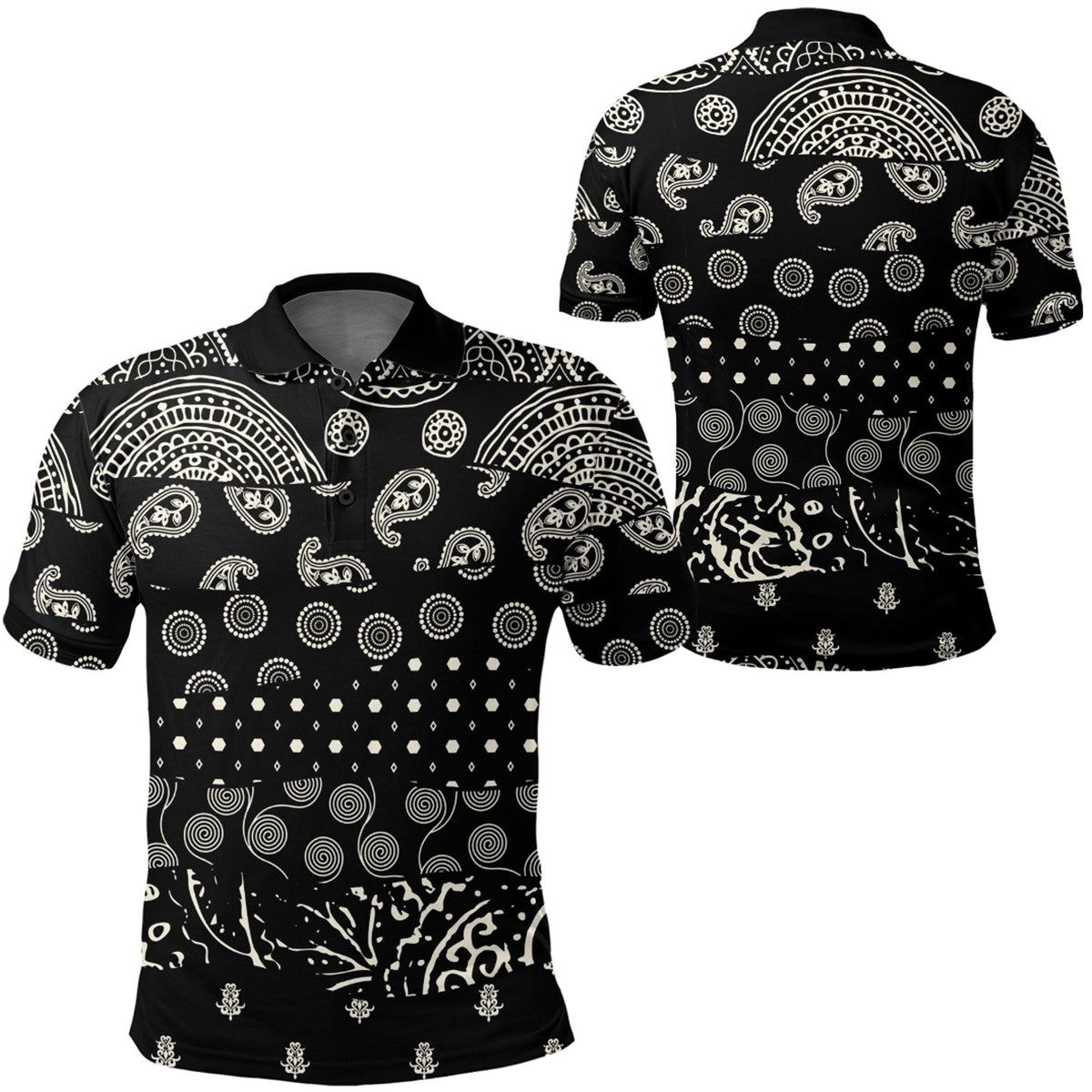 Paisley Polo Shirt Bandana Pattern Seamless Ver.71 RLT13 - Wonder Print Shop