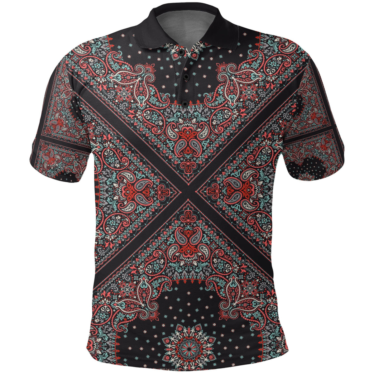 Paisley Polo Shirt Bandana Pattern Seamless Ver.115 RLT13 - Wonder Print Shop