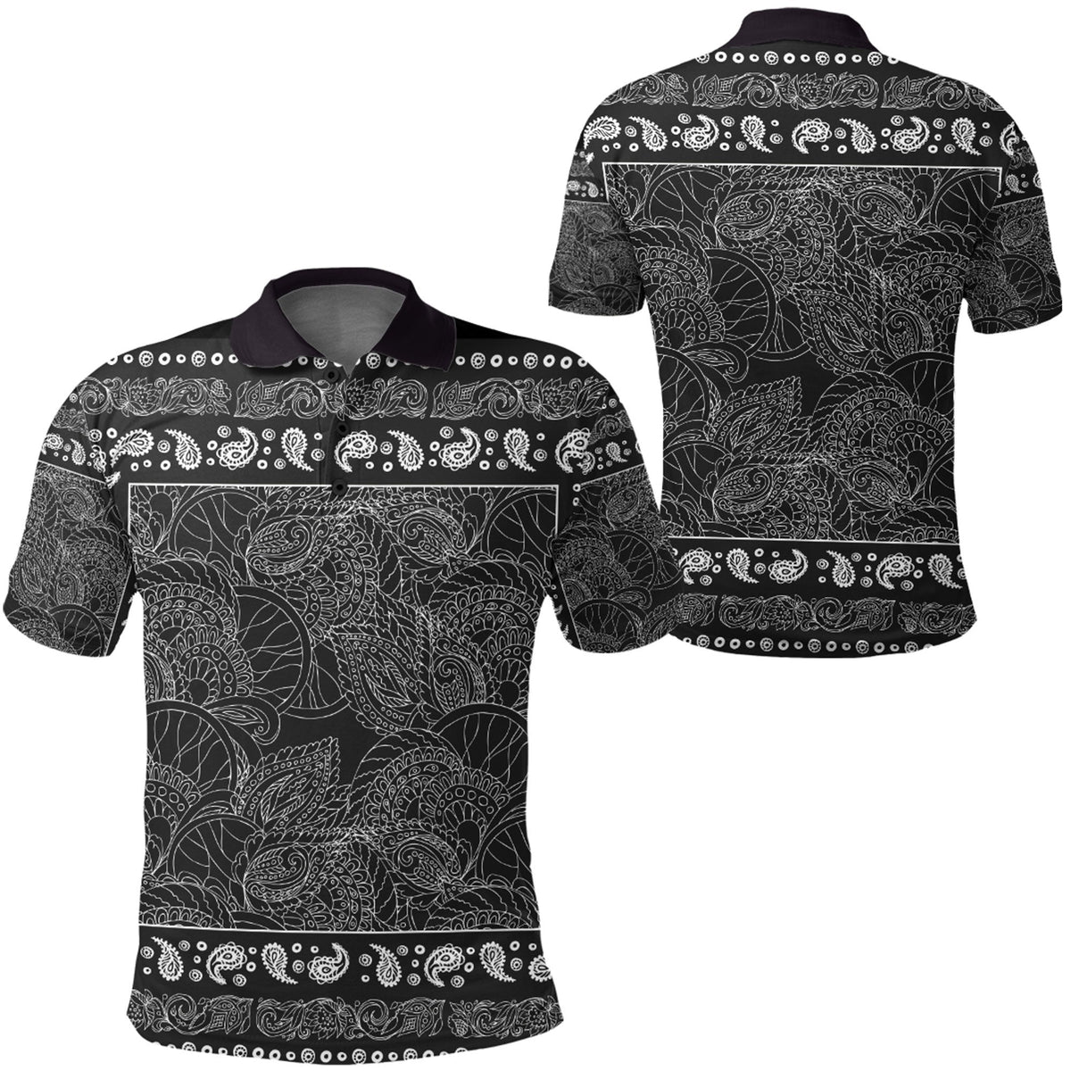 Paisley Polo Shirt Bandana Pattern Seamless Ver.91 RLT13 - Wonder Print Shop