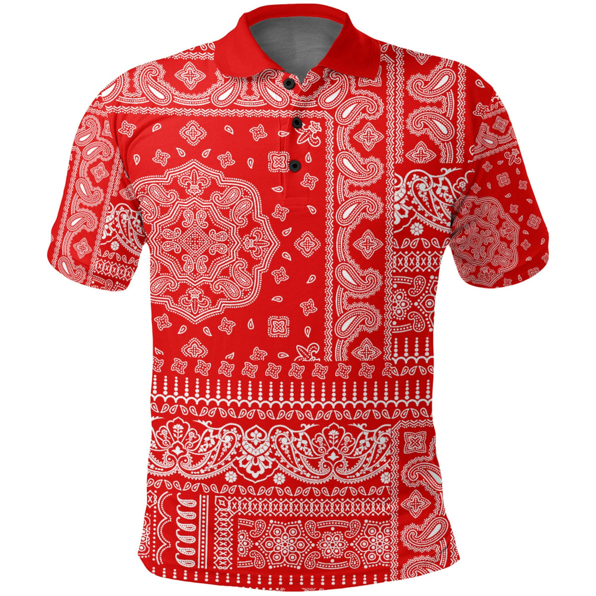 Paisley Polo Shirt Bandana Pattern Seamless Ver.154 RLT13 - Wonder Print Shop