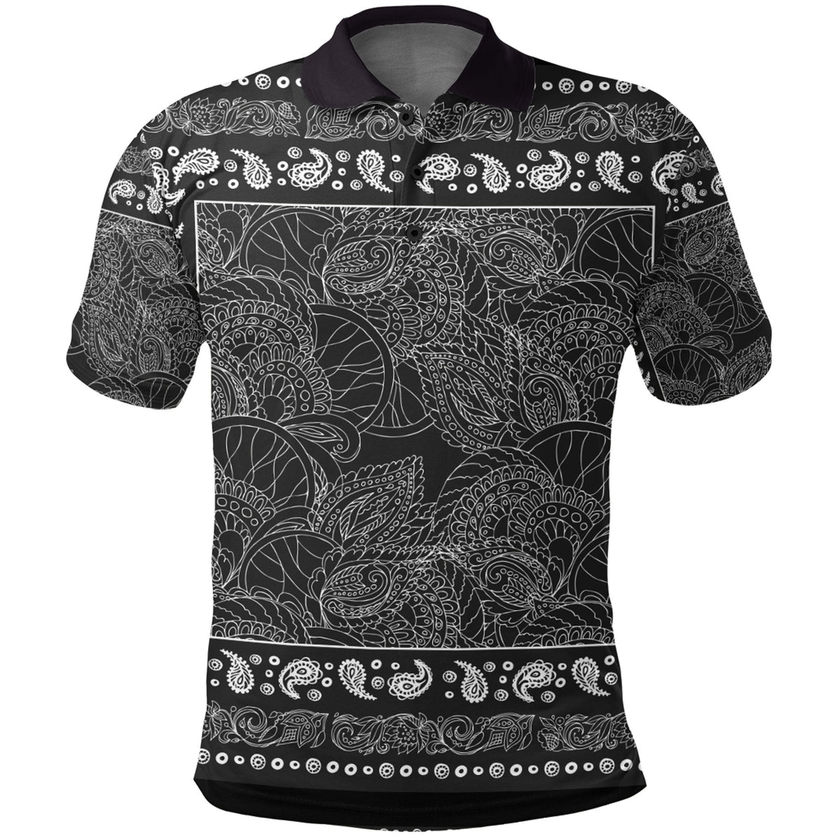Paisley Polo Shirt Bandana Pattern Seamless Ver.91 RLT13 - Wonder Print Shop