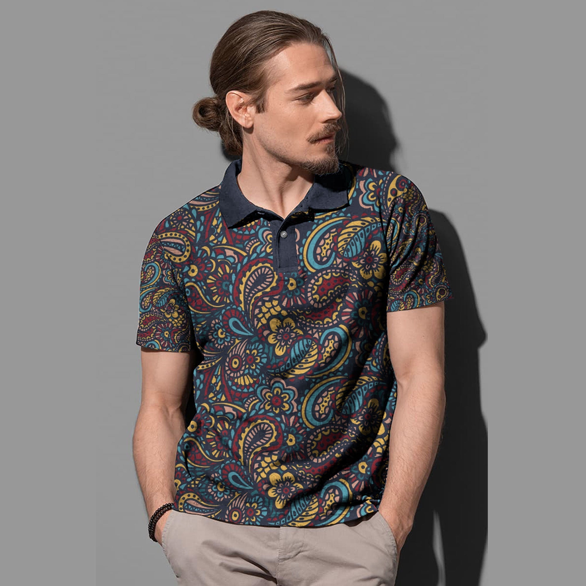 Paisley Polo Shirt Bandana Pattern Seamless Ver.110 RLT13 - Wonder Print Shop