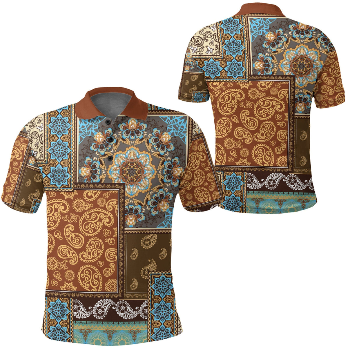 Paisley Polo Shirt Bandana Pattern Seamless Ver.111 RLT13 - Wonder Print Shop