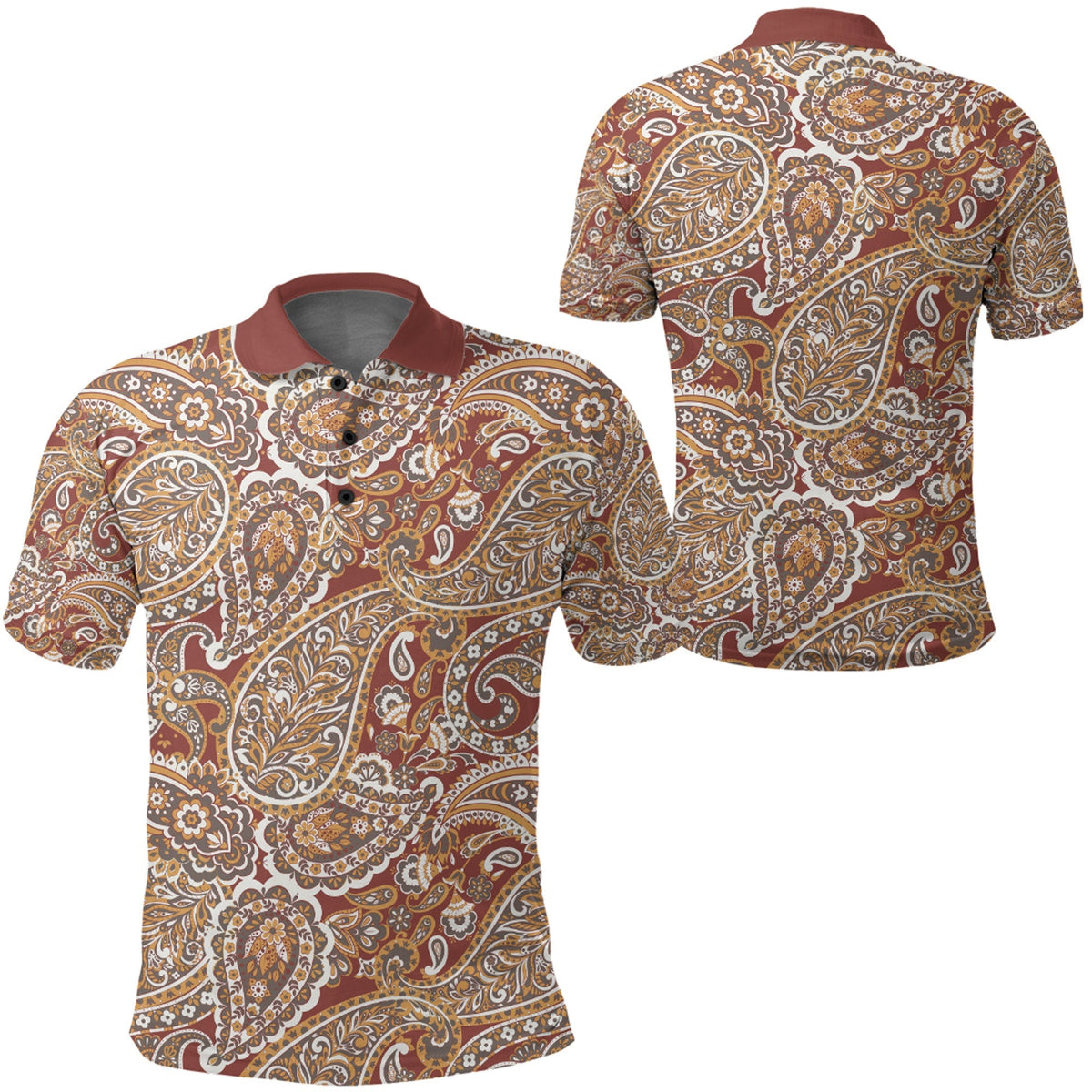 Paisley Polo Shirt Bandana Pattern Seamless Ver.107 RLT13 - Wonder Print Shop