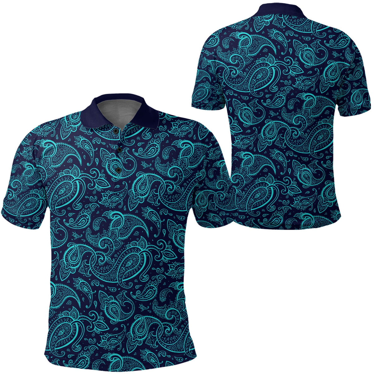 Paisley Polo Shirt Bandana Pattern Seamless Ver.100 RLT13 - Wonder Print Shop