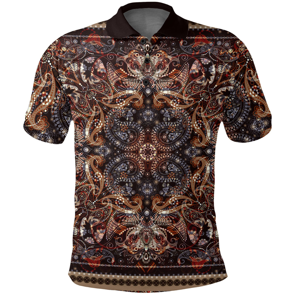 Paisley Polo Shirt Bandana Pattern Seamless Ver.128 RLT13 - Wonder Print Shop