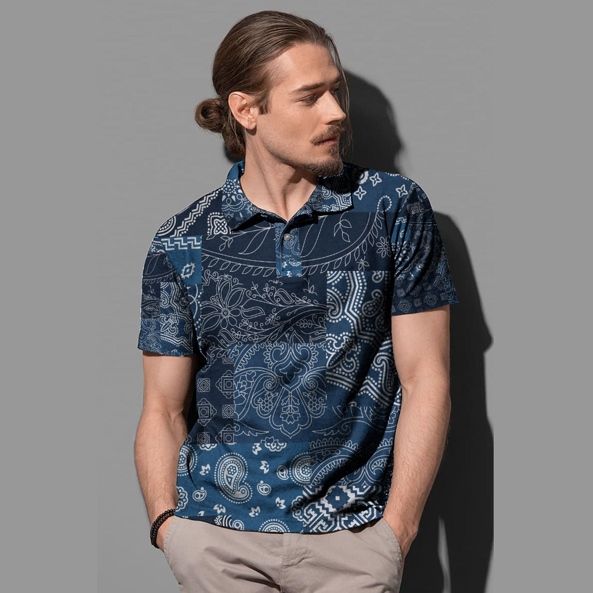 Paisley Polo Shirt Bandana Pattern Seamless Ver.113 RLT13 - Wonder Print Shop